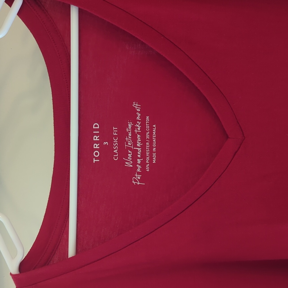 Torrid Sz 3 Red Classic Fit tee